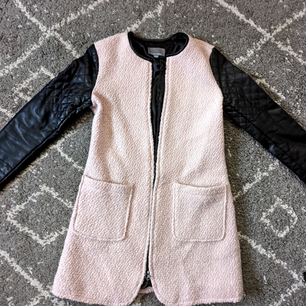 Tinley Road faux leather/wool coat sz: S